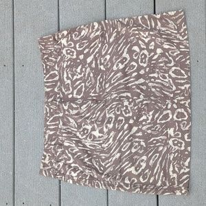Loft Petite Lightweight Safari Print Above Knee Skirt